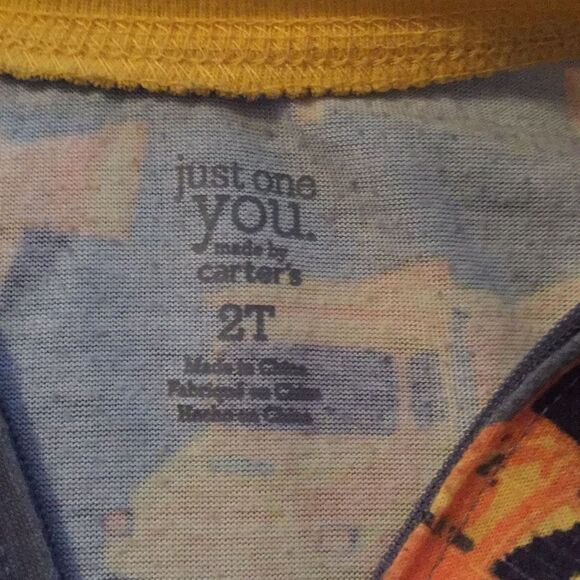4/$20 Carter’s Footed Pajamas Construction Sz 2T - Picture 5 of 5